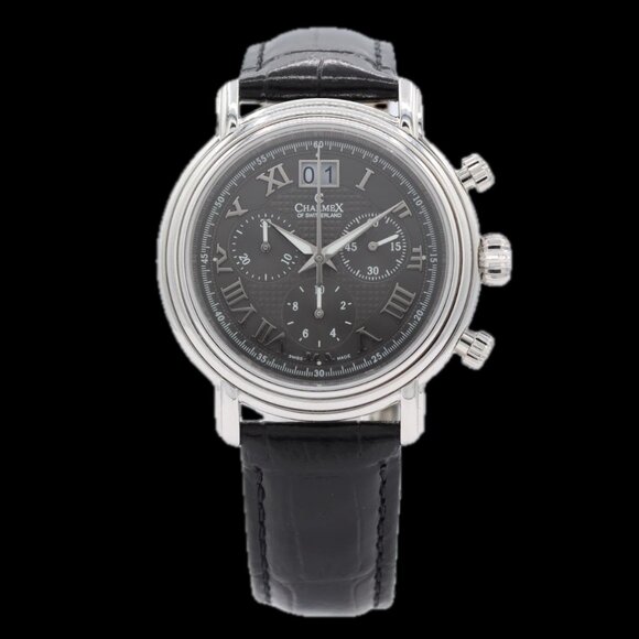 41mm Charmex S/2994 Monaco 1766 Men's Quartz Wristwatch 5040.B Swiss Steel - Picture 1 of 5